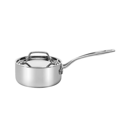 Cuisinart Custom Clad 5Ply Stainless Cookware 1 Qt Saucepan wCover CC51914 - Image 1