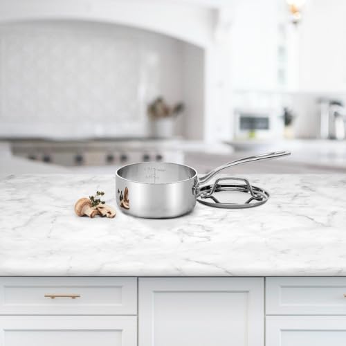 Cuisinart Custom Clad 5Ply Stainless Cookware 1 Qt Saucepan wCover CC51914 - Image 3