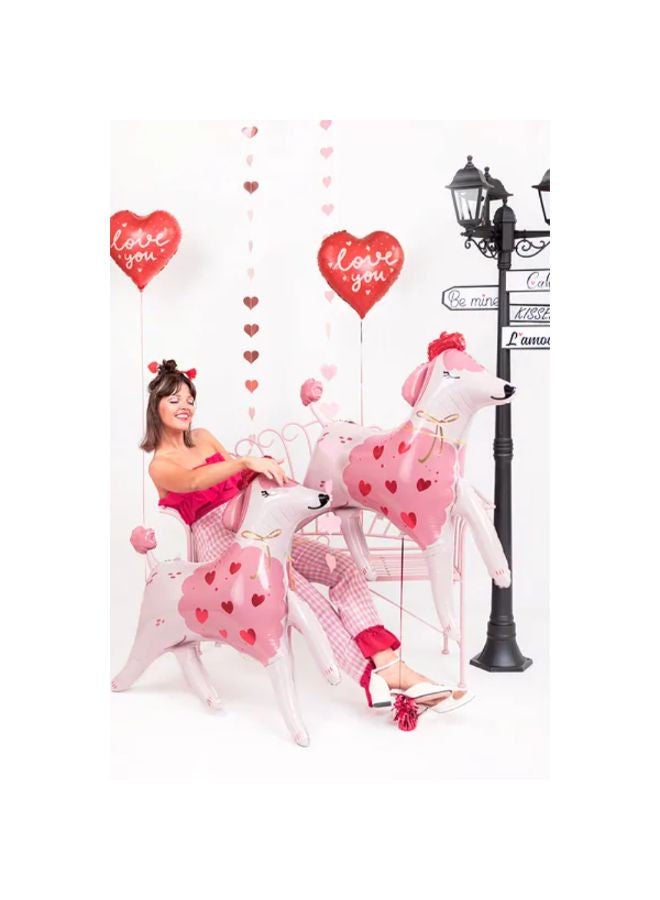 PartyDeco بالون فويل على شكل بودل، 119x108 سم، مزيج - Image 2
