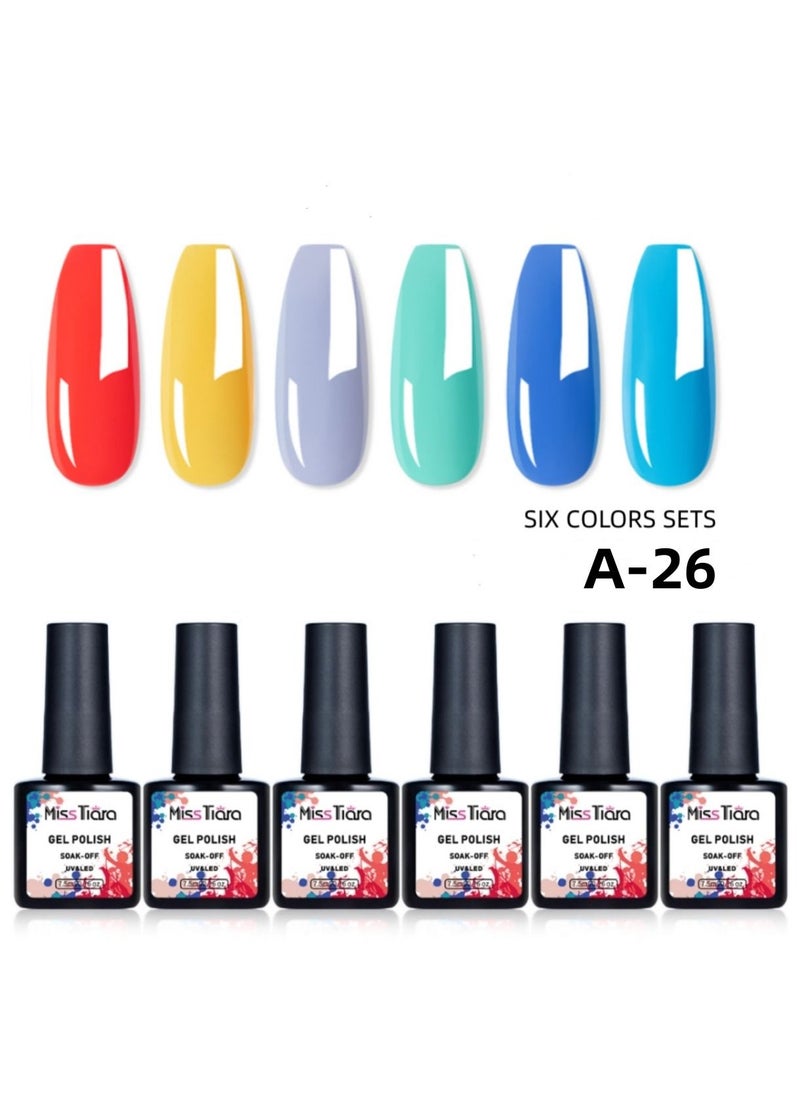 MissTiara 6-Piece UV and LED Nail Gel Polish Set  - Image 2
