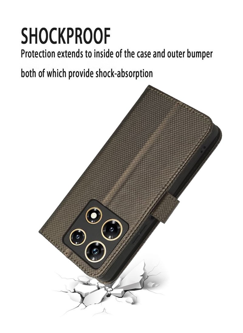 X-level Infinix Note 30 Pro 4G/X678B Phone Case Cover With Full Body Camera Len Protector PU Leather Wallet Card Holder Shockproof Protective Back Cover With Release Hand Phone Holder Daily Video Kickstand  - Image 3