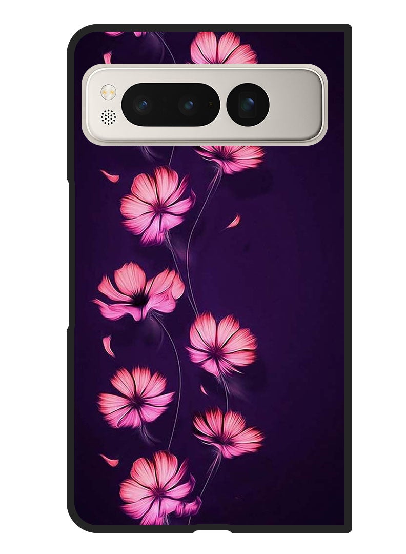 Theodor Protective Case Anti Scratch Shock Proof Bumper Cover for Google Pixel Fold Smotth Flower - Image 1