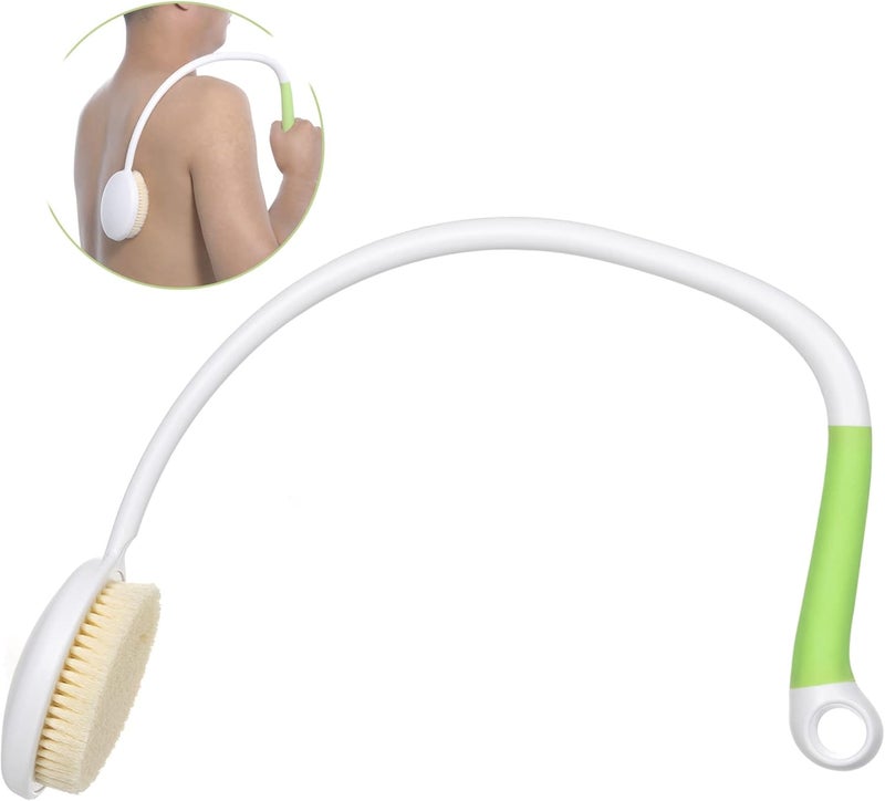 Fanwer 27.5" Back Scrubber for Shower for Men and Women, Bath Back Brush for Shower with Curved Long Handle, Loofah Shower Brush for Body for Elderly, Disabled, Post-Surgery, Limited Mobility - Image 1