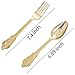 BUCLA 200 Piece Gold Plastic Silverware Baroque Style Gold Plastic Forks and Spoons 100 Forks and 100 Spoons for Weddings Parties Thanksgiving - Image 4