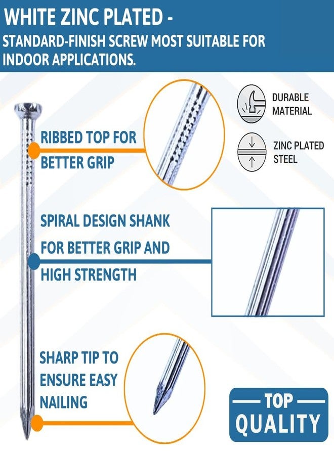 USTAD Premium Quality Concrete Hardware Wall Nails 1 Inch – Pack of 200 Pcs for Masonry Walls, Hanging Photo Frames, Wall Mirrors & Decorative Items – Strong & Rust-Resistant - Image 4