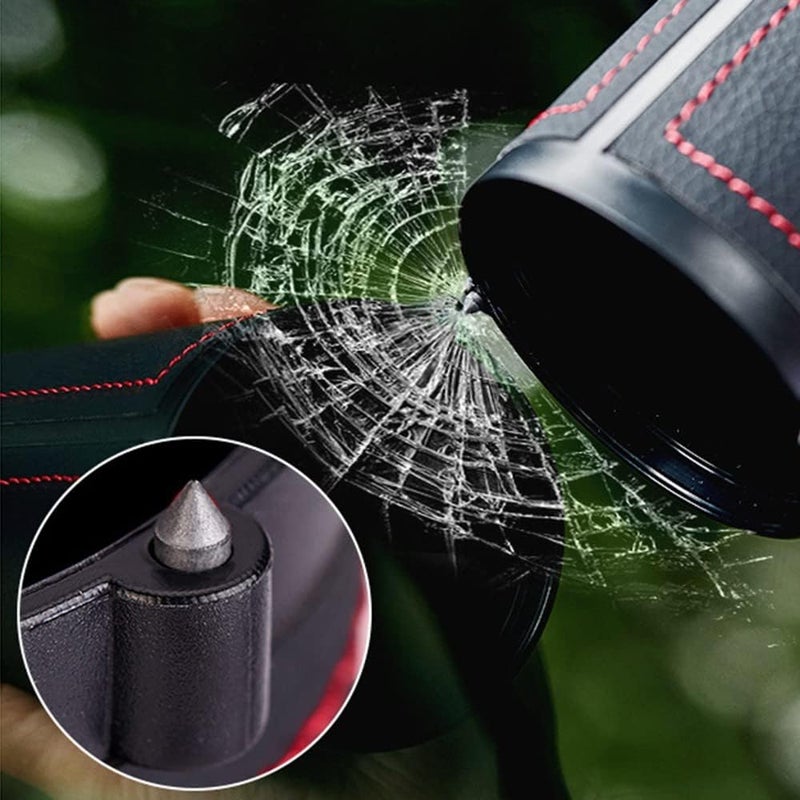 حاملات مناديل السيارة MiOYOOW، أنبوب مناديل لحامل الأكواب في السيارة بقطر 2.75 بوصة، علبة مناديل أسطوانية من الجلد البولي يوريثان للاستخدام في السيارة والحمام والمكتب - Image 3