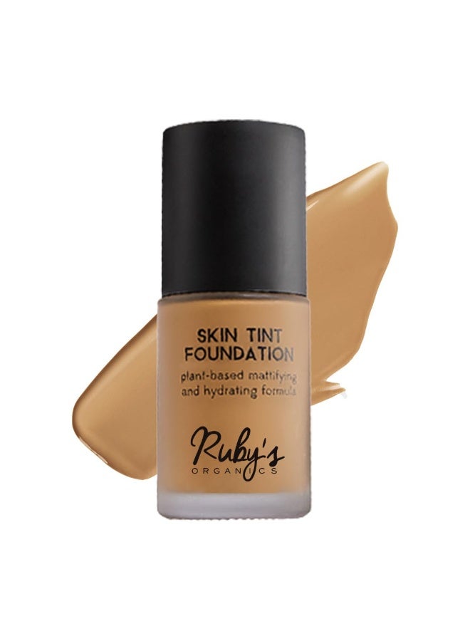 Ruby's Organics أساس سائل من RUBY's ORGANICS لمكياج الوجه - مقاوم للماء، تغطية كاملة، قابل للمزج، يدوم طويلاً، لمسة نهائية غير لامعة وخالي من المسام، للبشرة العادية إلى الدهنية، نباتي، خالي من البارابين والسيليكون، درجة Md2.5، 30 مل - Image 1