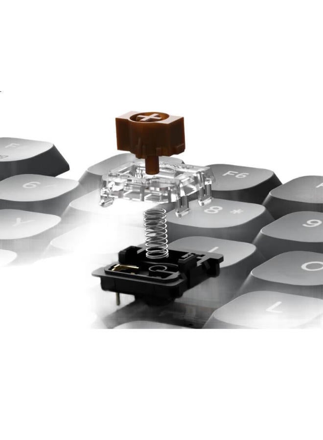 JD.com Jd Jingzao N990Pro Three-Mode Low-Profile Mechanical Keyboard Wireless Bluetooth 101 Keys Kailh Low Tea Axis Aluminum Body Large U[0] Key Office Galaxy Grey - Image 1