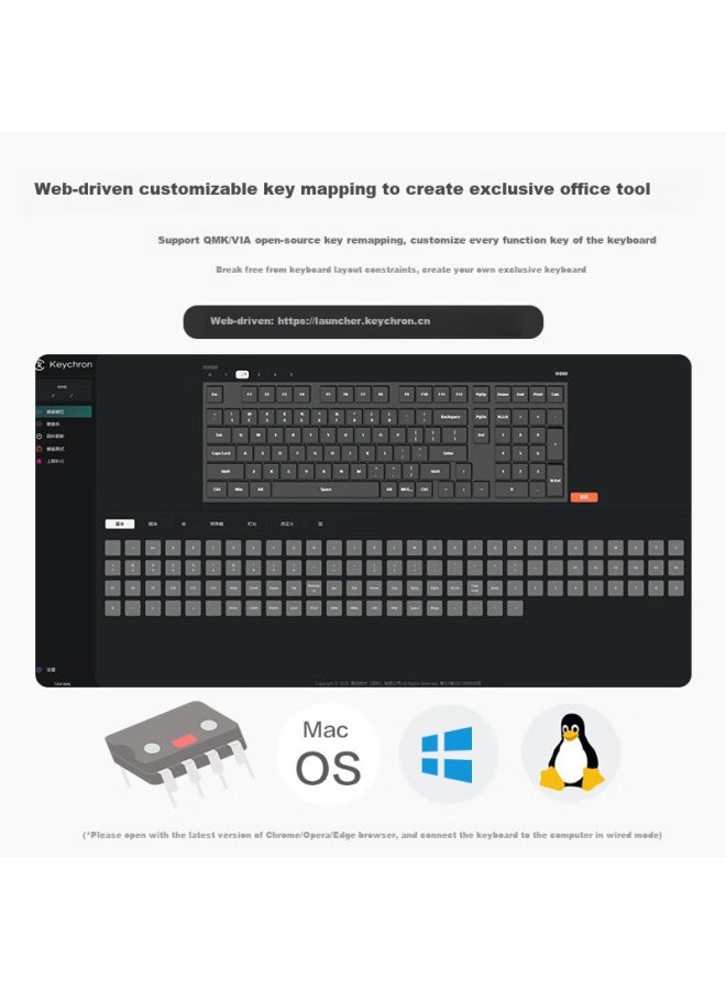 JD.com Jd Jingzao N990pro Three-mode Low-profile Mechanical Keyboard Wireless Bluetooth 101 Keys Kailh Low Tea Axis Aluminum Body Large UKey Office Galaxy Grey - Image 5
