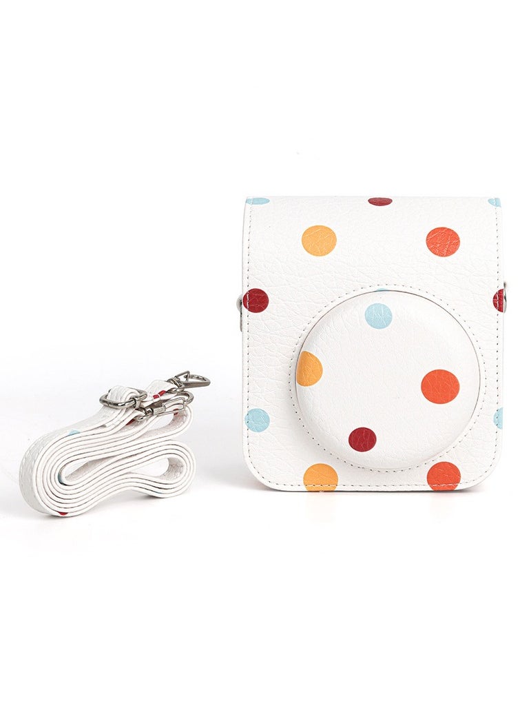 Generic - Mini Camera Protective Case for Fujifilm Instax, Instant Camera Case with Adjustable Shoulder Strap, Colorful Dots Camera Case for Mini 12 Camera - Image 1