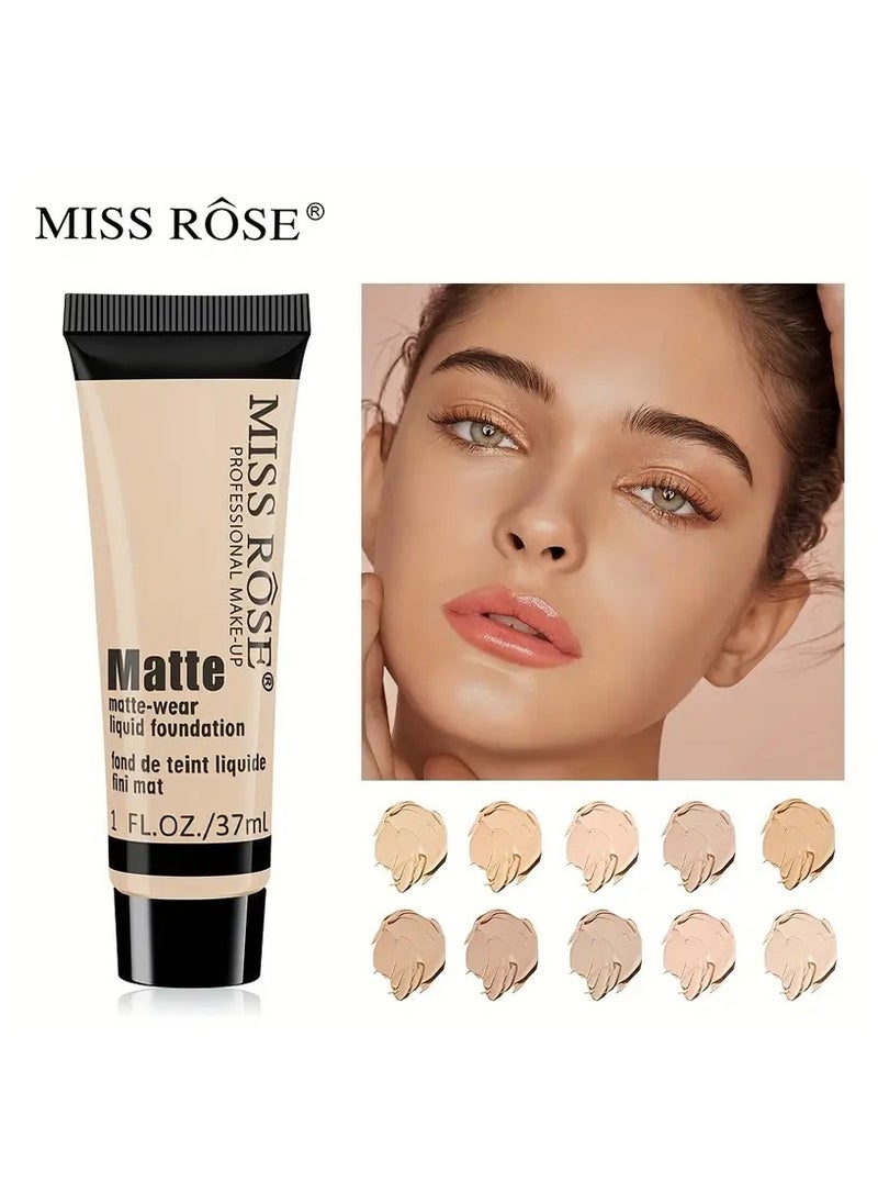 Miss Rose MISS ROSE Full Coverage Contouring Foundation - Lightweight Waterproof Liquid Concealer for Flawless Skin  - Image 4