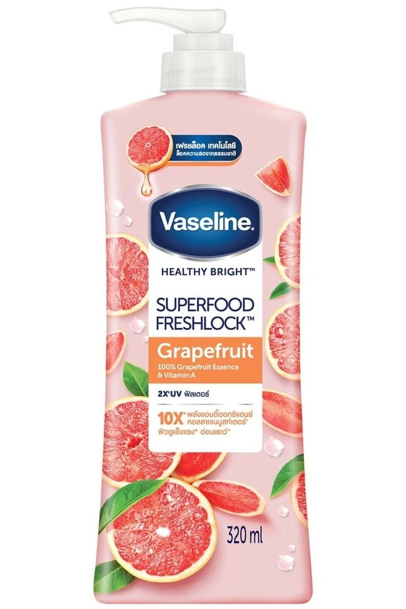 Vaseline Healthy Bright Superfood Freshlock Grapefruit Body Lotion 320ml