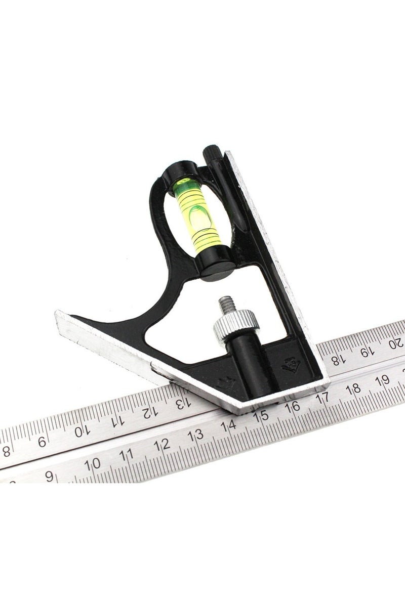 erorex 1PC 300mm (12 ") Adjustable Engineers Combination Try Square Set Right Angle Ruler Level Free Shi... - Image 2