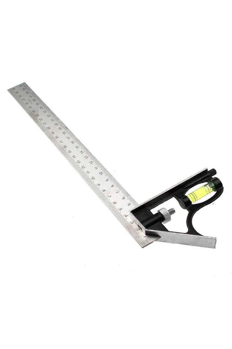 erorex 1PC 300mm (12 ") Adjustable Engineers Combination Try Square Set Right Angle Ruler Level Free Shi... - Image 4