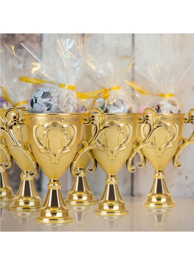 Excefore Gold Mini Trophies for Kids, 10 Pcs Trophy Award - Plastic Football Awards and Trophies Cup - Funny Trophy for Brings Joy and Recognition Party  - Image 3