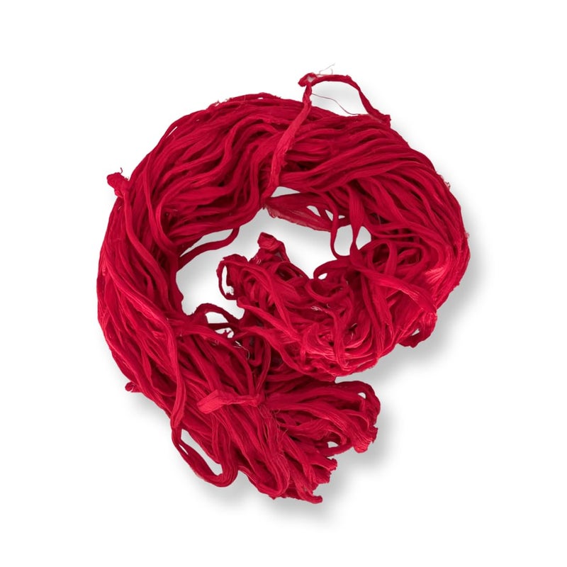 Revolution Fibers  100 Recycled Saree Sari Silk Ribbon Yarn  Bulky Weight  50 Yards per 100 Grams  Knitting  Crocheting  Jewelry Making Gift Wrapping and Weaving Maroon  Reds Mix