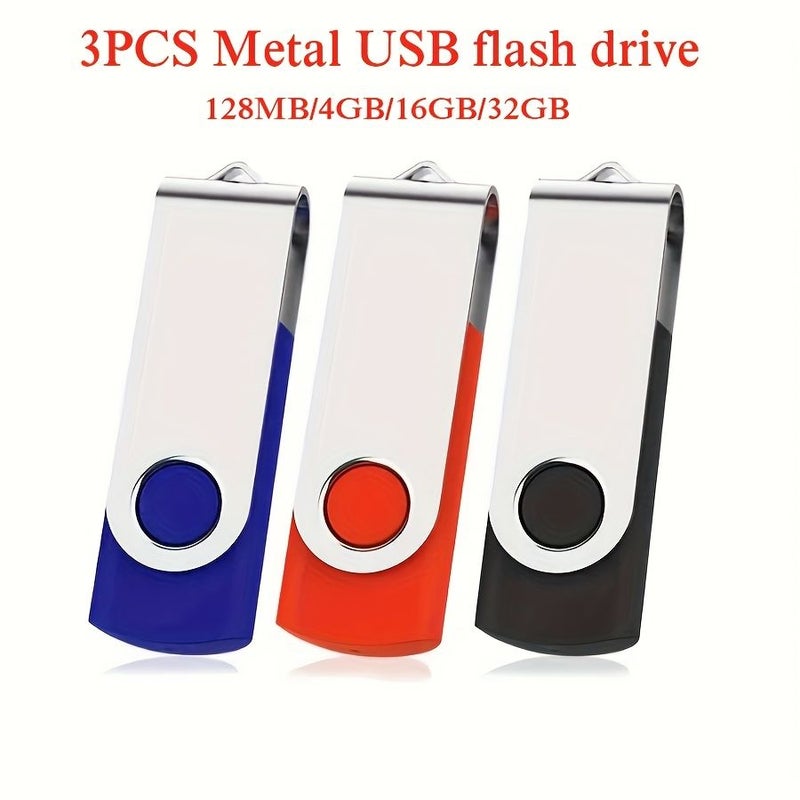 3pcs USB Flash Drive 32GB Storage for Computer Laptop Speaker Car - Image 1