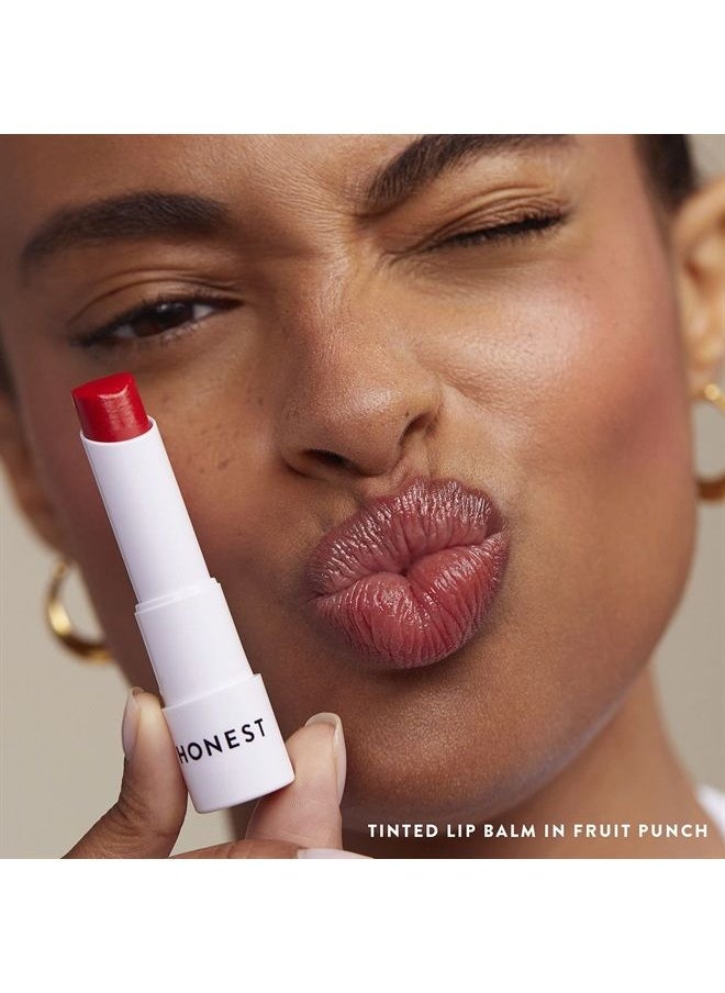 Honest Beauty - Tinted Lip Balm | Antioxidant-rich Acai Extracts + Avocado Oil | EWG Certified, Vegan, Cruelty Free | Fruit Punch - Image 1