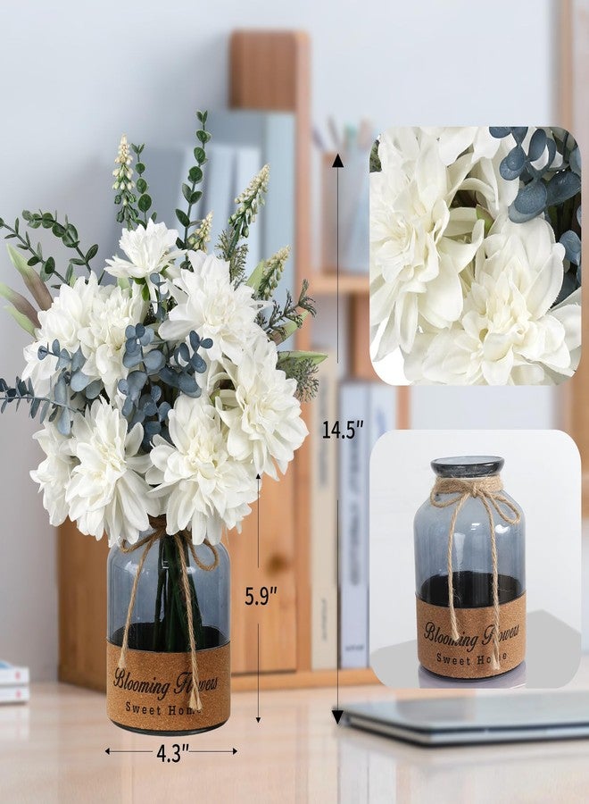 Leftover Fake Flowers in Vase,Artificial Flowers in Vase,Table Centerpieces for Dining Room,Flower Centerpieces for Tables,Faux Flowers in Vase,Kitchen Table Decor,Coffee Table Decor… - Image 3
