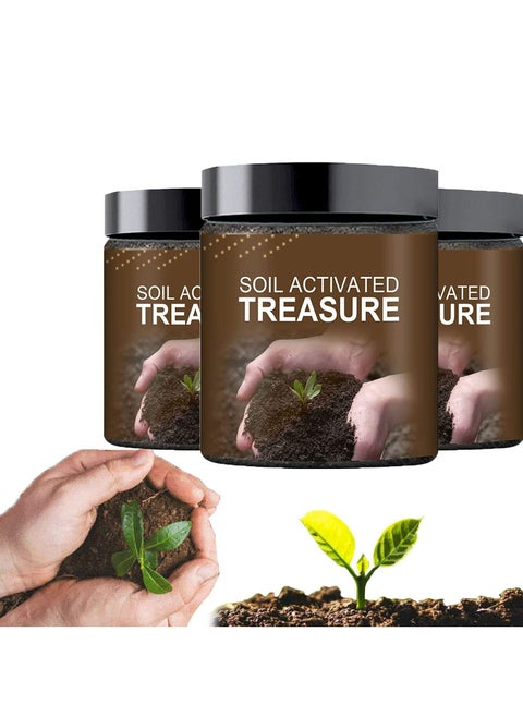 CMGTYYD Soil Activated Treasure, Organic Soil Conditioner, Premium Soil Activated Treasure, Soil Plant Flower Fertilizer, Soil Activator for Raised Garden Beds, Potting Mix, Lawns and Gardens (3pcs)