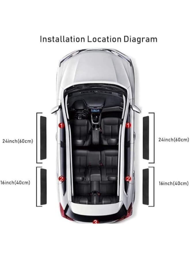 Carbon Fiber Door Sill Protector Strip - Fiat Logo - Scratch Resistant - Easy to Install - Suitable for All Fiat Cars - Image 3