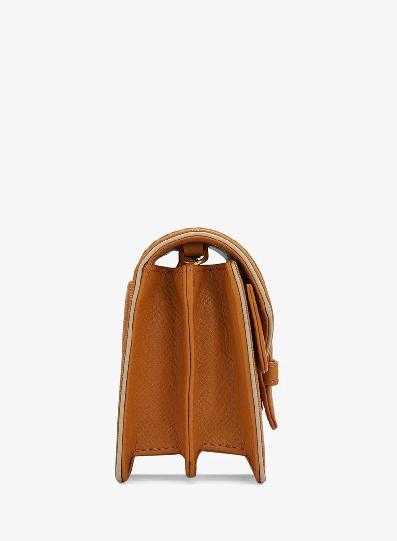 Da Milano Flame Small Monogram Franzy Leather Sling - Flame  | Best Price UAE