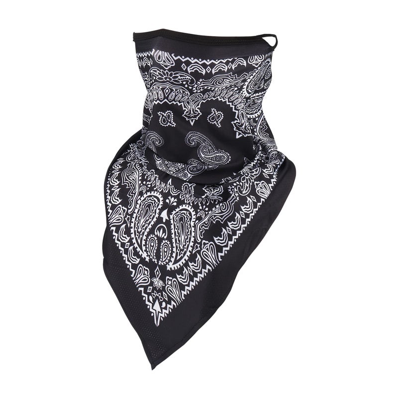 RIDEIWAKE Bandana Neck Gaiter with Ear Loops Balaclava Face Scarf Mask Quick-Dry Half Masks for Women Men - Dustproof & UV Sun Protection & Breathable- Paisley Style - Image 1