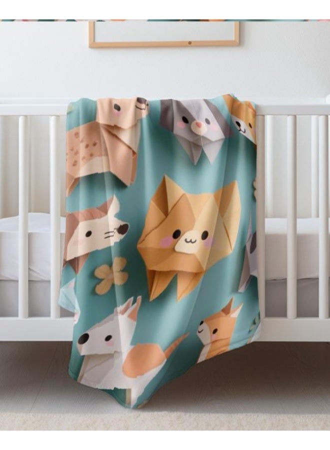 general Baby and children's cartoon flannel thin blanket (warm and comfortable, suitable for sleep, game use) 70cm*100cm - Image 4
