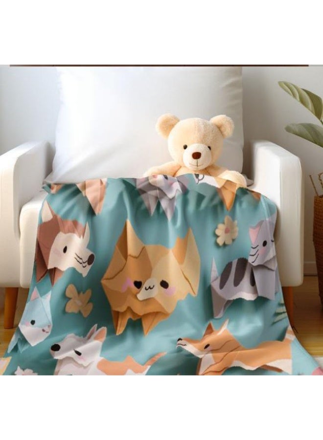general Baby and children's cartoon flannel thin blanket (warm and comfortable, suitable for sleep, game use) 70cm*100cm - Image 5