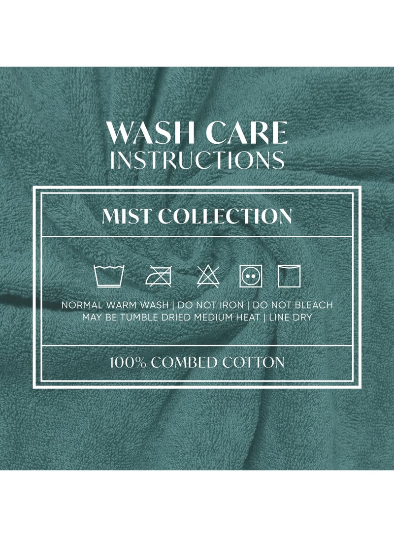 كاسينو Kassino Premium Bath Towels Set - (4 Pack, 70x140 cm), 580 GSM Bath Towel,100% Combed Cotton, Soft & Quick-Dry Towels for Bathroom, Highly Absorbent, Double Stitched Hotel Quality Towels | Sea Green - Image 5
