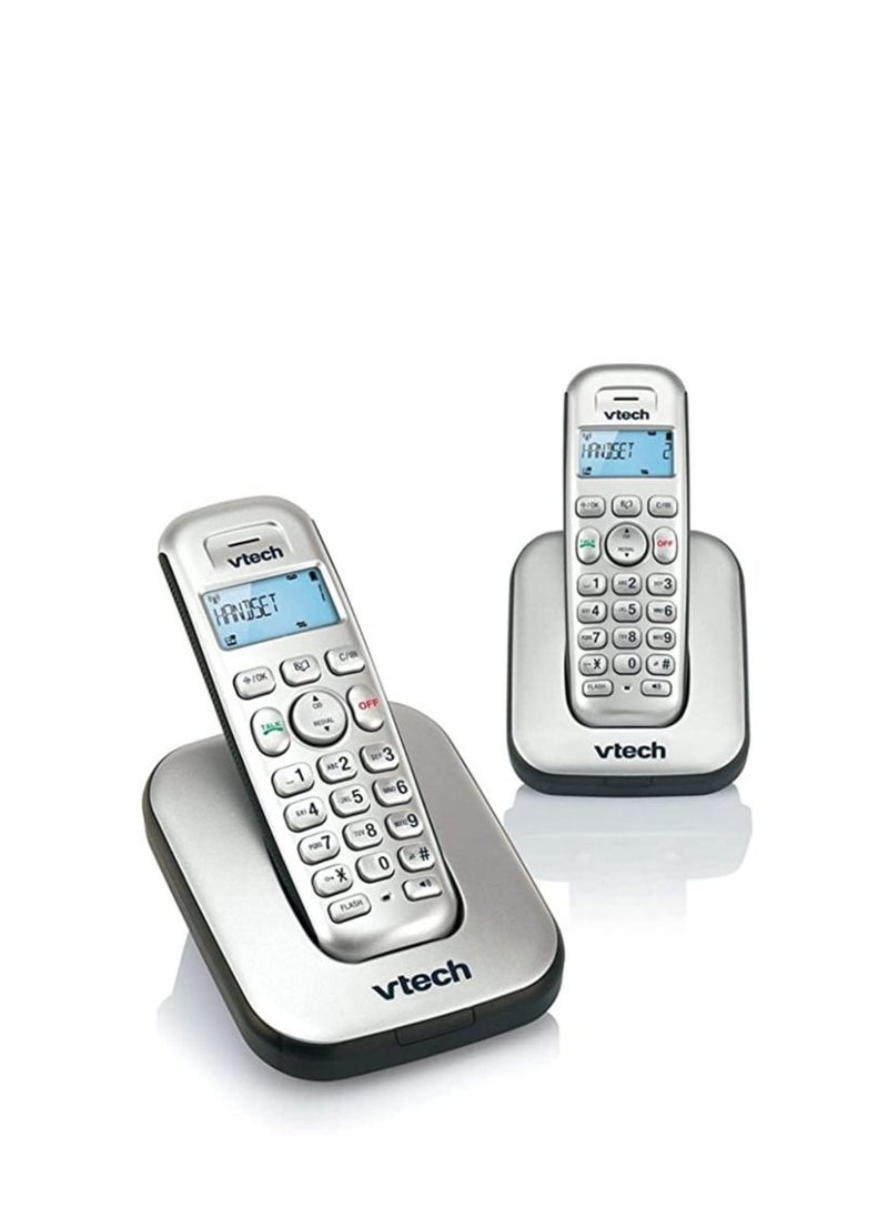 vtech - Vtech 2 Handset Digital Cordless Phone with Caller ID/Call Waiting - Silver ES1210-2 - Image 1