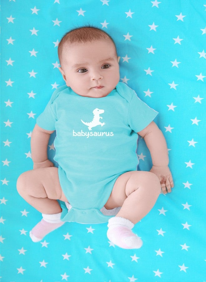Crazy Bros Tees Babysaurus Baby Bodysuit - Adorable Infant Boy Girl Romper Clothing Newborn Unisex Clothes (6 Months, Light Blue) - Image 5