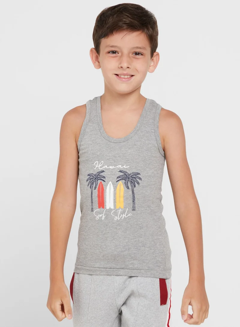 Pinata Pack Of 5 Printed Boys Vest