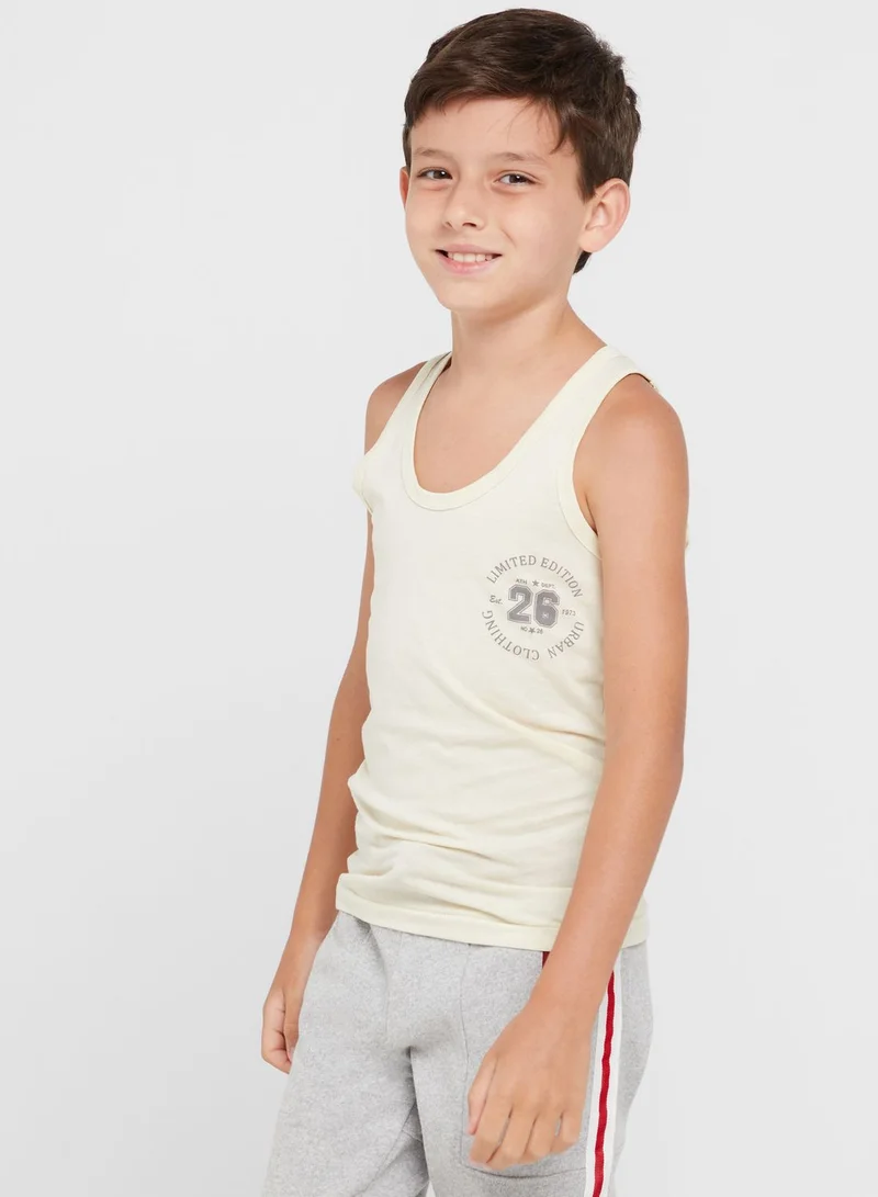Pinata Pack Of 5 Printed Boys Vest