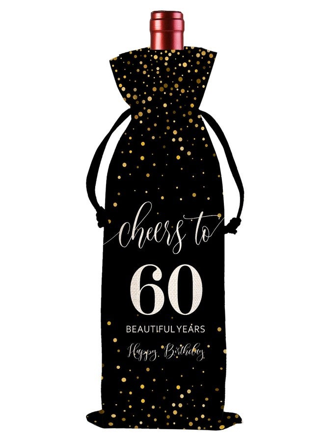 Maydvdv 60th Birthday Wine Bag Gifts for Women Men,60Year Old Birthday Gift Party Supplies, Sixty Gift Idea for Her Girl Friend Sister - Image 1