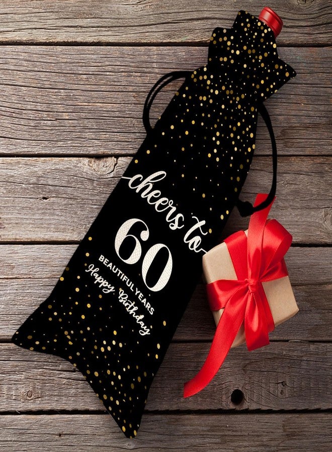 Maydvdv 60th Birthday Wine Bag Gifts for Women Men,60Year Old Birthday Gift Party Supplies, Sixty Gift Idea for Her Girl Friend Sister - Image 3