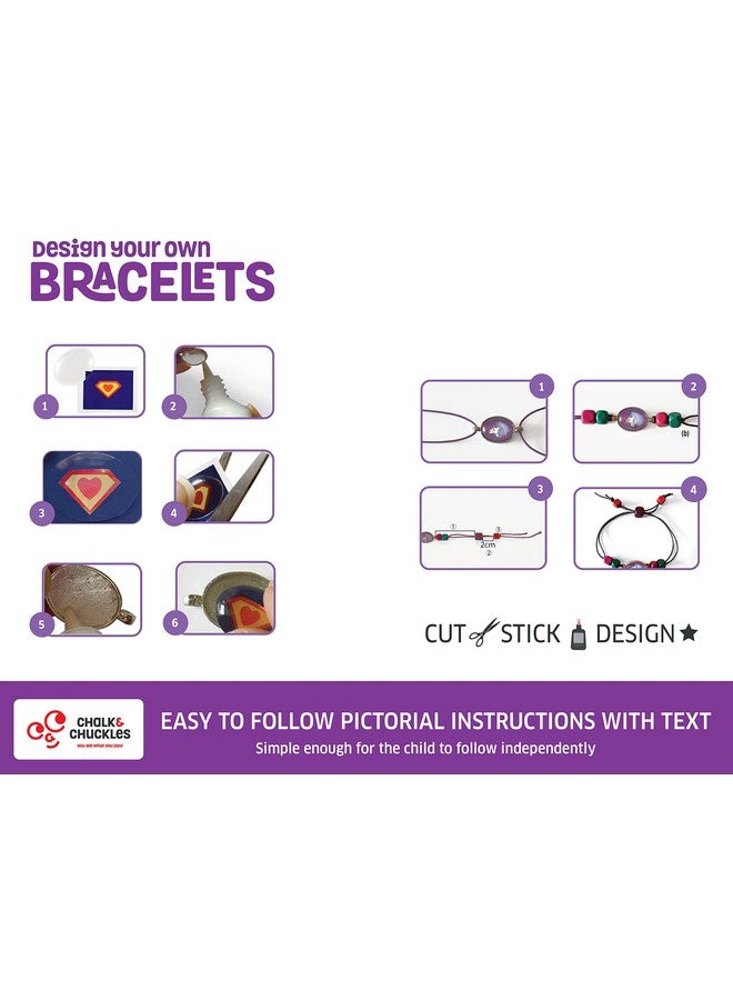 Chalk and Chuckles Art and Craft Kit, Bracelet Making Kit for Kids, Gift for Girls, Boys 8, 9, 10, 11, 12 Years Old, DIY Jewellery Making Toy for Kids (Metal, Multicolor) - Image 4