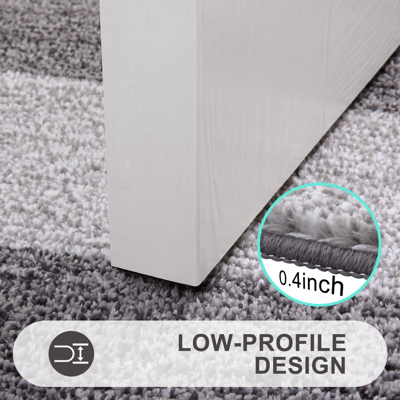 Kitinjoy Indoor Outdoor Door Mat, 30x17 Non-Slip Absorbent Dirt Trapper, Low-Profile Washable Inside Entrance Front Floor Mat, Sturdy Soft Entry Doormats for Entryway, Grey - Image 4