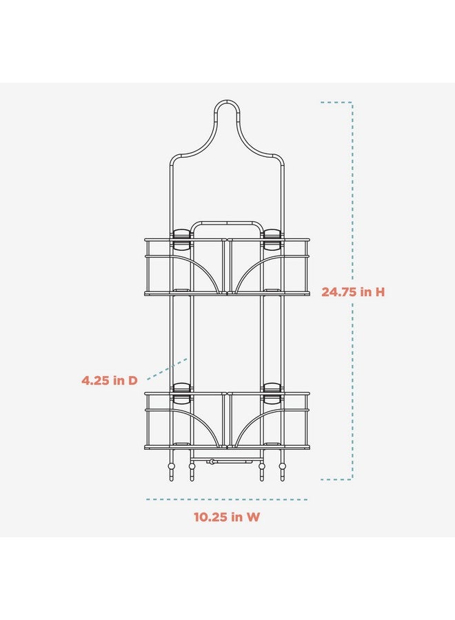 Zenna Home Zenna Home E7446HB, Expandable Over-the-Showerhead Caddy, Bronze  - Image 5