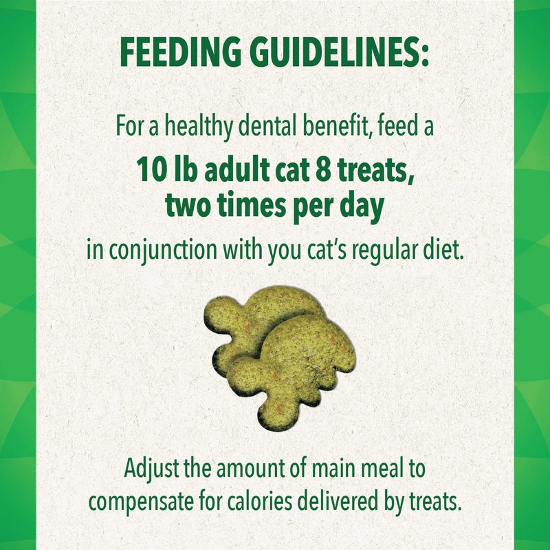 Greenies Feline Veterinarian-Recommended Adult Natural Dental Cat Treats, Savory Salmon Flavor, 21 oz. Tub - Image 5