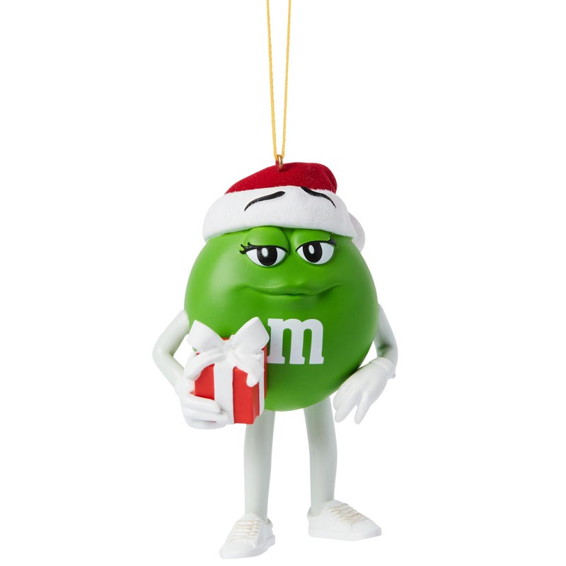 Department 56 MMs Green Character Holding a Hanging Ornament 3375 Inch Multicolor
