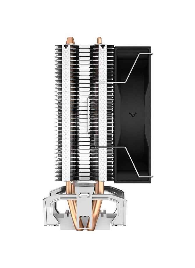 DEEPCOOL - AG200 CPU Air Cooler, Single Tower, 92mm PWM Fan, 2 Copper Heat Pipes, 100W TDP, Intel LGA1700/1200/1151/1150/1155, AMD AM5/AM4, Quiet ≤30.5 dB(A), Compact Size for mATX/ATX Builds, Black | R-AG200-BKNNMN-G - Image 1