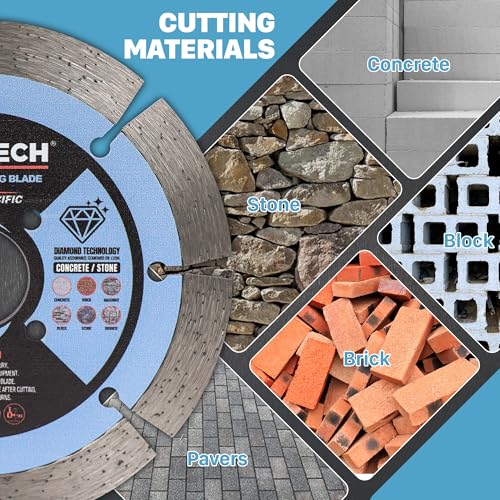 KEENTECH Segmented Diamond Saw Blade 4-1/2 inch, for Smooth Cutting Concrete Marble Granite Brick Masonry, Diamond Blade for Angle Grinder, 4.5" Dry or Wet Cutting Concrete Saw Blades (2-Pack) - Image 5
