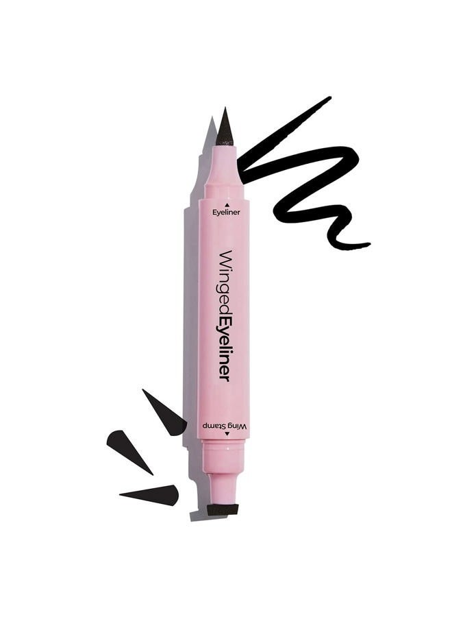 MCoBeauty ختم كحل العيون المجنح، ختم كحل العيون مزدوج الطرف وكحل سائل، مقاوم للتلطخ والماء، نباتي، مستحضرات تجميل خالية من القسوة - Image 2