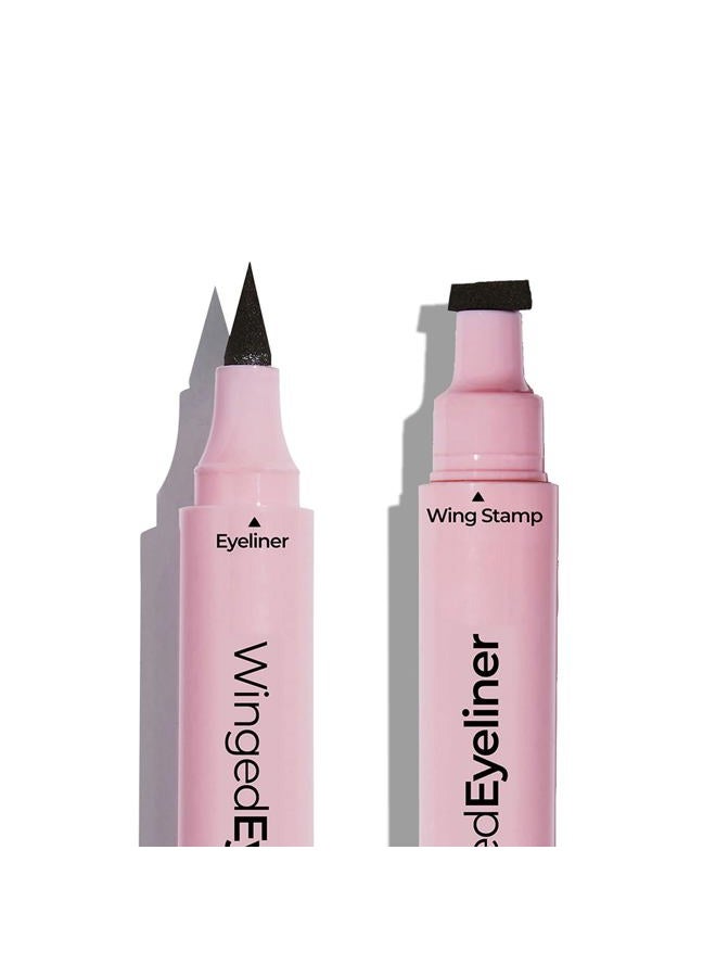 MCoBeauty ختم كحل العيون المجنح، ختم كحل العيون مزدوج الطرف وكحل سائل، مقاوم للتلطخ والماء، نباتي، مستحضرات تجميل خالية من القسوة - Image 5