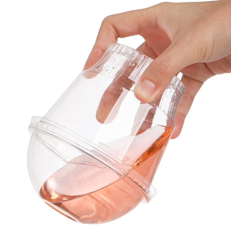 Lyellfe أكواب حلوى لييلف 100 حبة مع أغطية قبة 12 أونصة أكواب بلاستيكية شفافة خالية من BPA أكواب حلوى مثل البارفيه والآيس كريم للاستخدام مرة واحدة للحلويات والفواكه وكعك الكب كيك والمشروبات الباردة المثلجة - Image 3