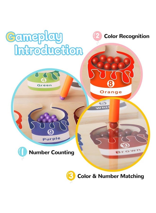 Kidology Kidology Magnetic Color and Number Maze, Montessori Toys for 2+ Year Old, Wooden Magnet Board Counting & Color Sorting Toddler Activities Educational Fine Motor Skills Toys Gifts  - Image 4