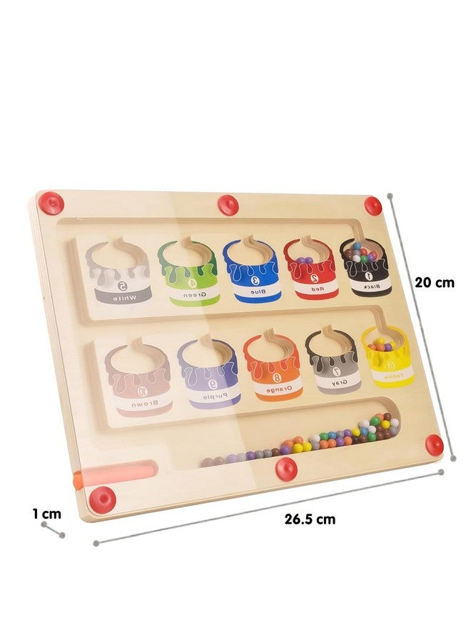 Kidology Kidology Magnetic Color and Number Maze, Montessori Toys for 2+ Year Old, Wooden Magnet Board Counting & Color Sorting Toddler Activities Educational Fine Motor Skills Toys Gifts  - Image 3