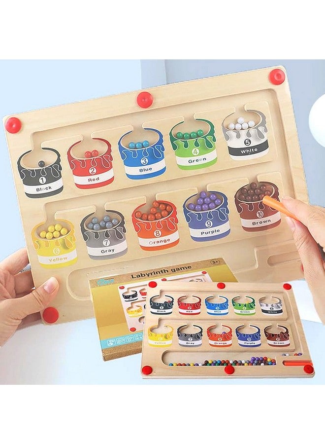 Kidology Kidology Magnetic Color and Number Maze, Montessori Toys for 2+ Year Old, Wooden Magnet Board Counting & Color Sorting Toddler Activities Educational Fine Motor Skills Toys Gifts  - Image 2
