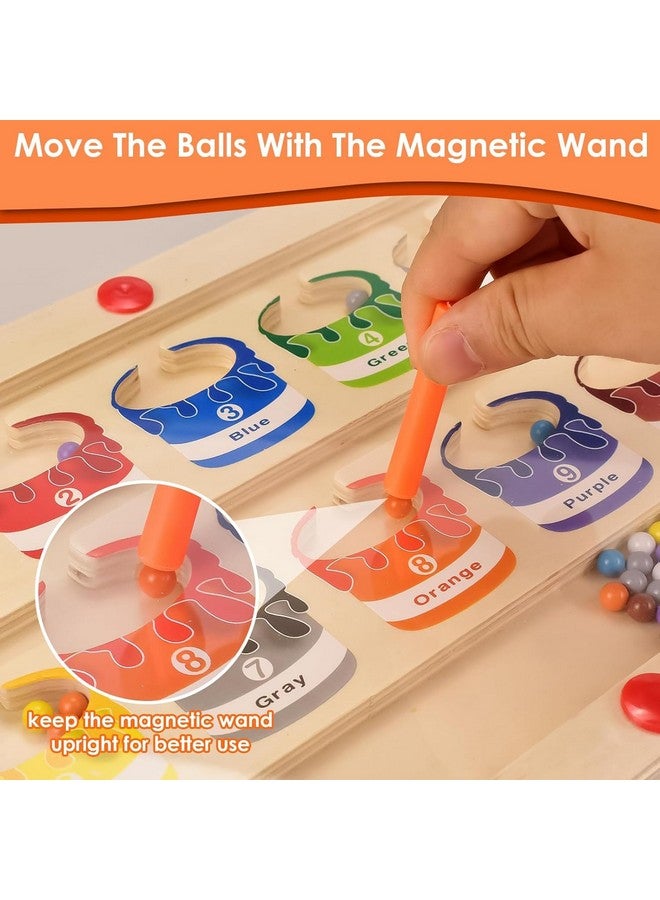 Kidology Kidology Magnetic Color and Number Maze, Montessori Toys for 2+ Year Old, Wooden Magnet Board Counting & Color Sorting Toddler Activities Educational Fine Motor Skills Toys Gifts  - Image 5